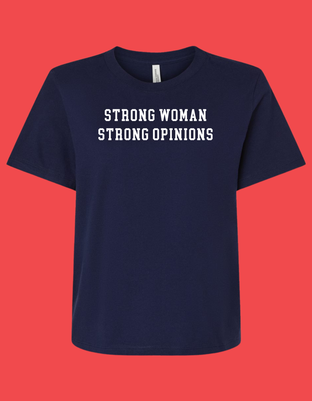 Madame Premier Strong Woman Strong Opinions Women's Boxy Fit Navy T-Shirt