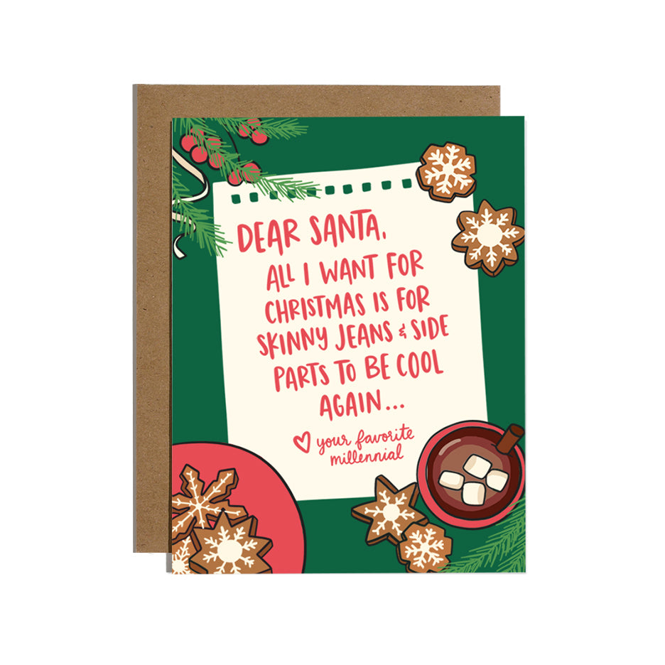 Millennial Christmas List Card