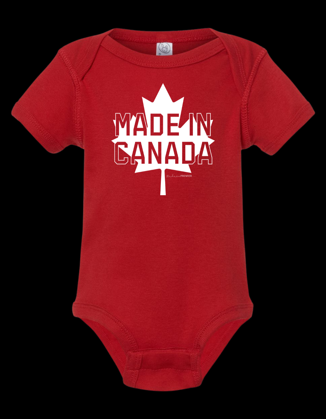 Madame Premier Canada Maple Leaf Baby Onesie