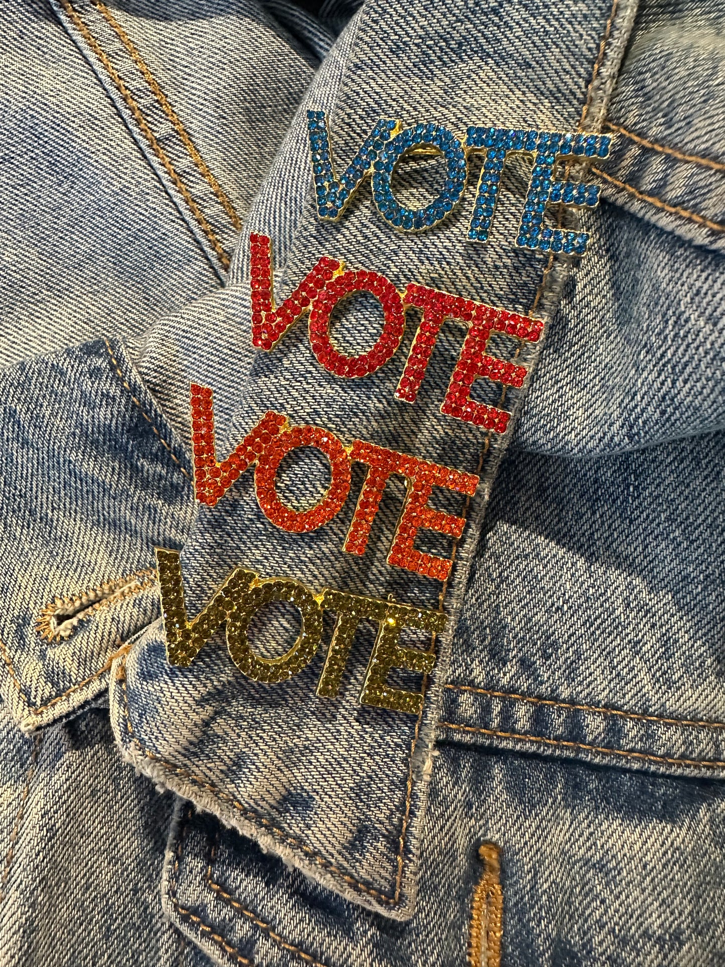 Madame Premier Partisan Colour Vote Brooch