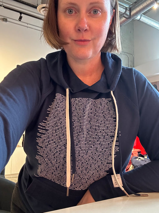 Madame Premier 2025 343 Canadian Federal Ridings Alphabetical Adult Lightweight Hoodie