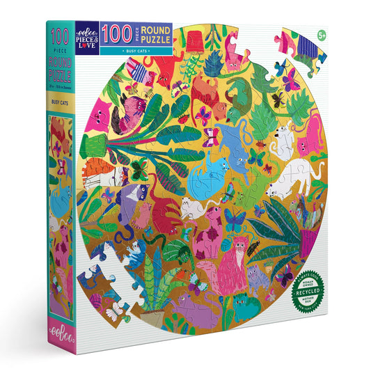 Eeboo Busy Cats 100 Piece Puzzle