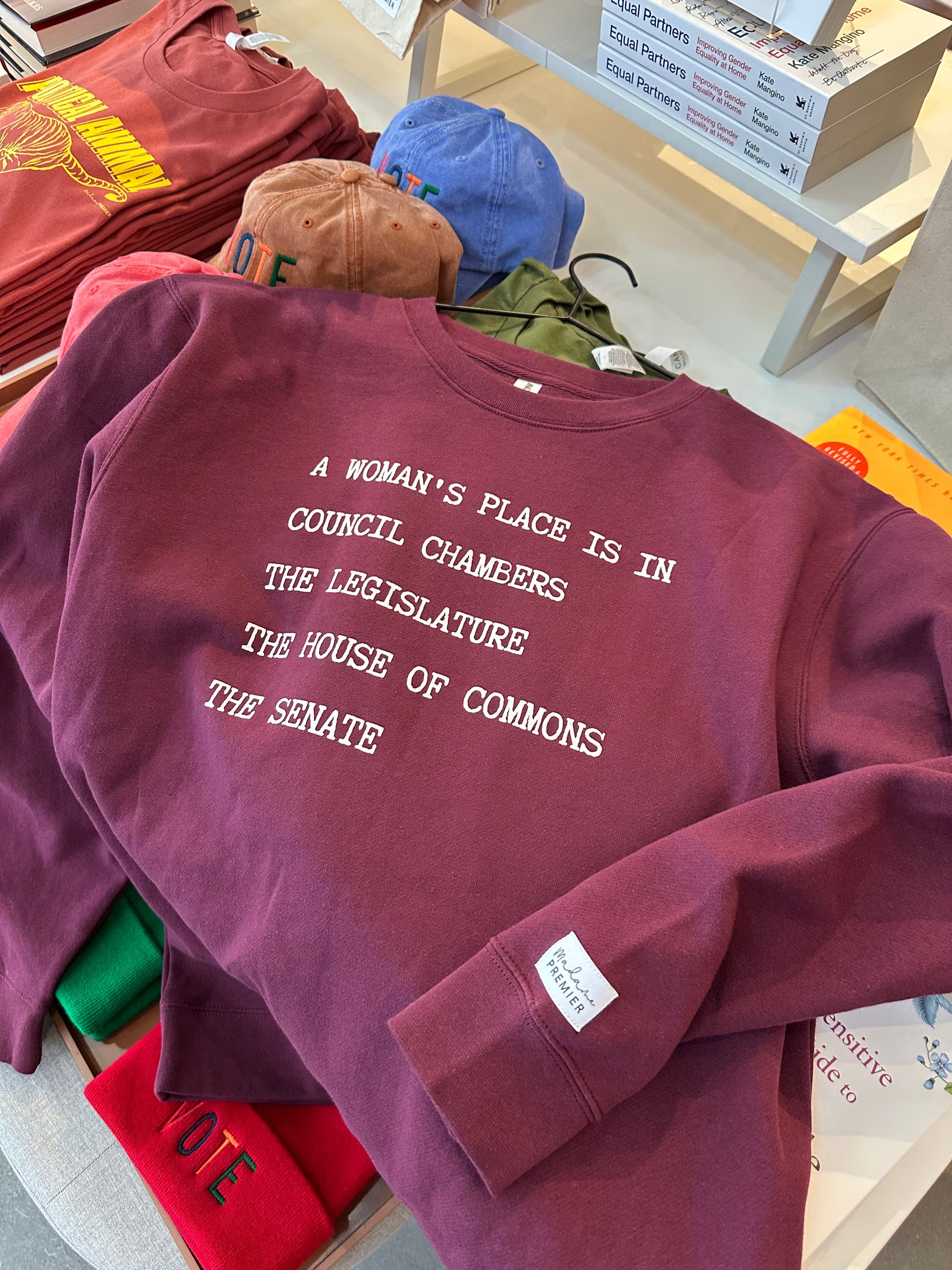 Madame Premier A Woman’s Place Is In Politics Maroon Sweater