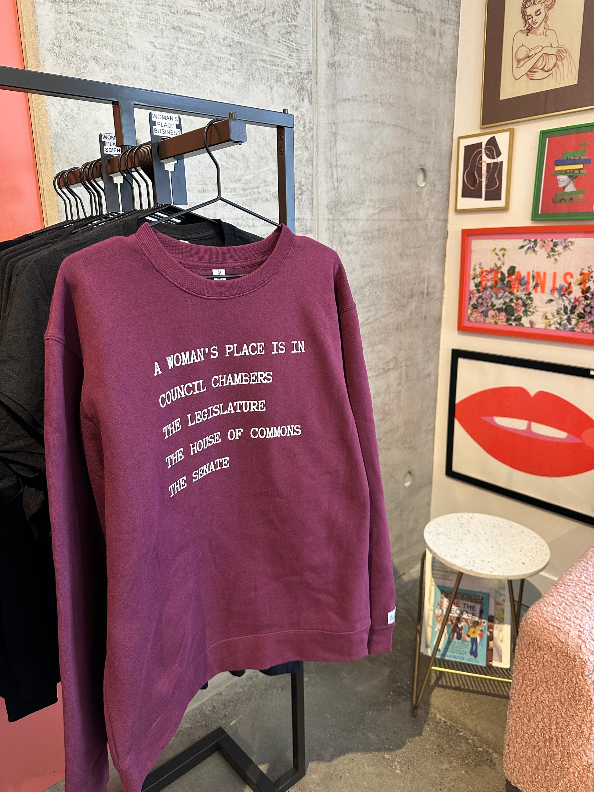 Madame Premier A Woman’s Place Is In Politics Maroon Sweater