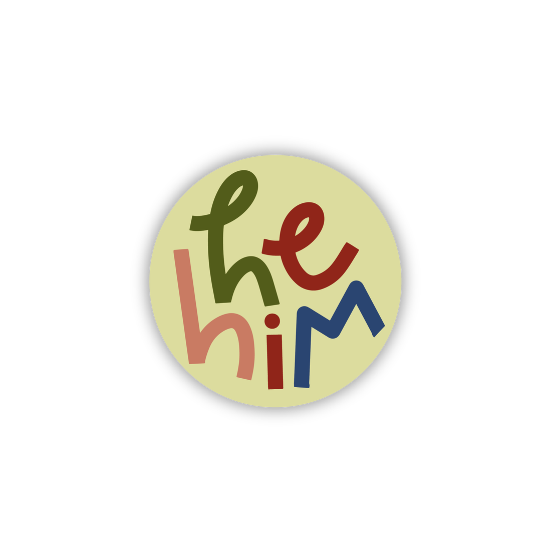 He Him Pronouns Sticker