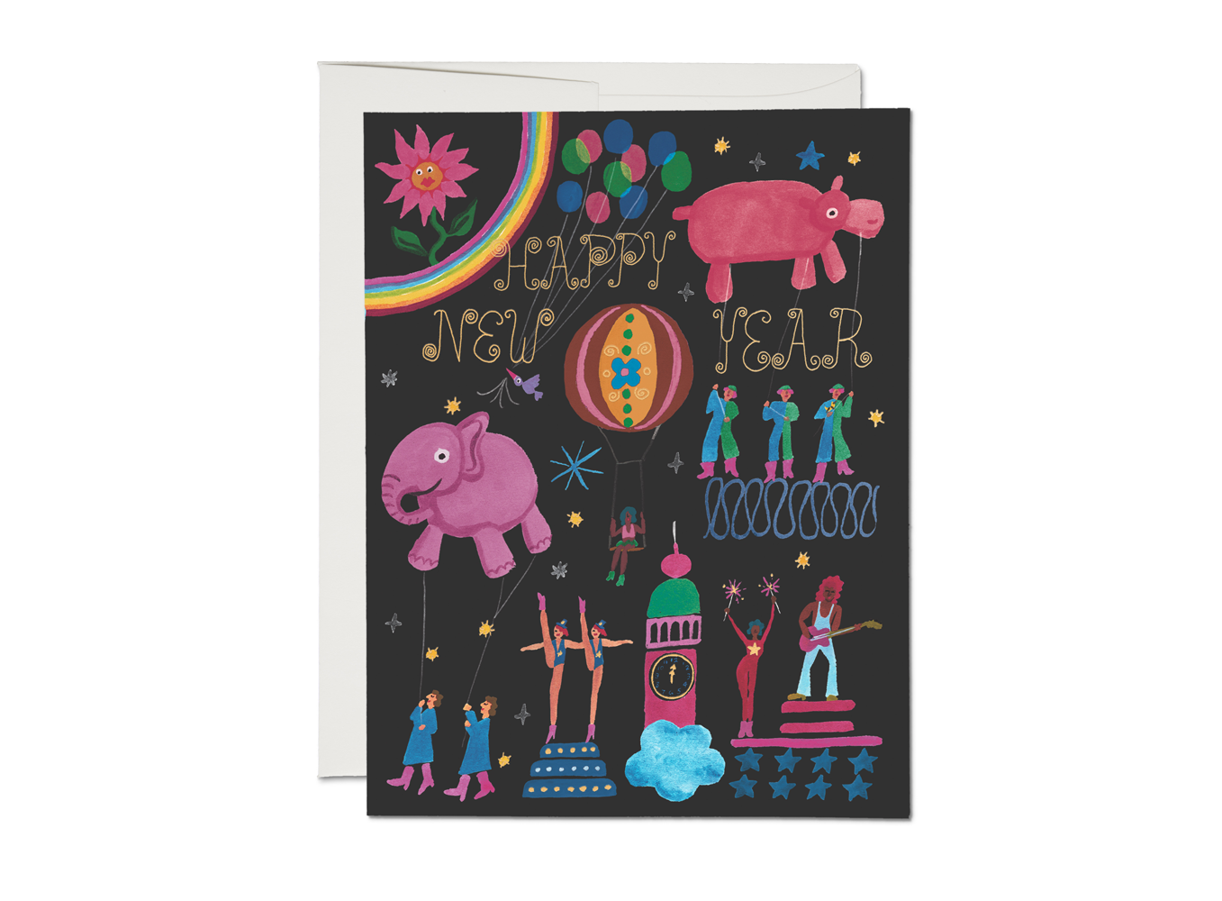 Fantastical New Year Holiday Card