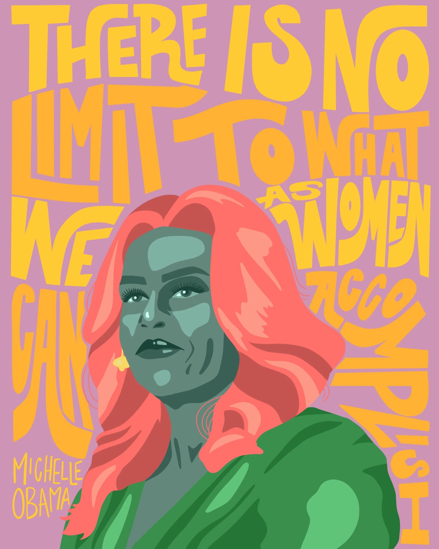 Kate Letters Lots Michelle Obama Art Print