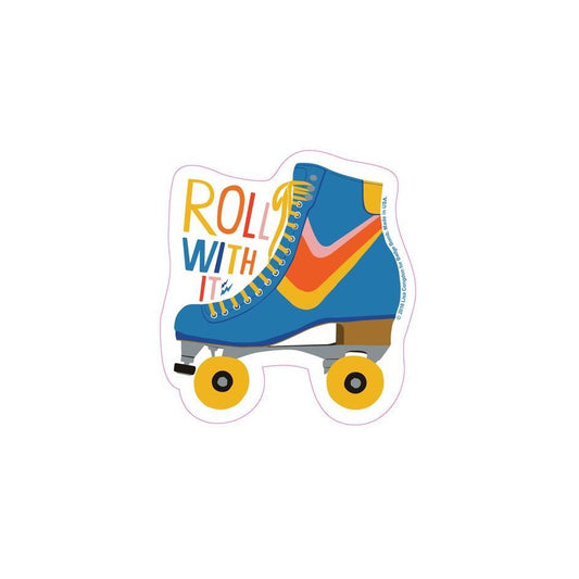 Roll With It Roller Skates Sticker