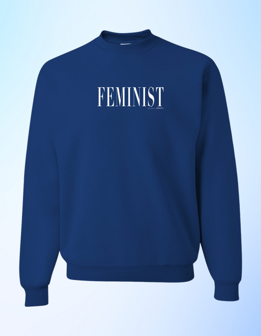 Madame Premier Feminist Blue Adult Crewneck Sweater