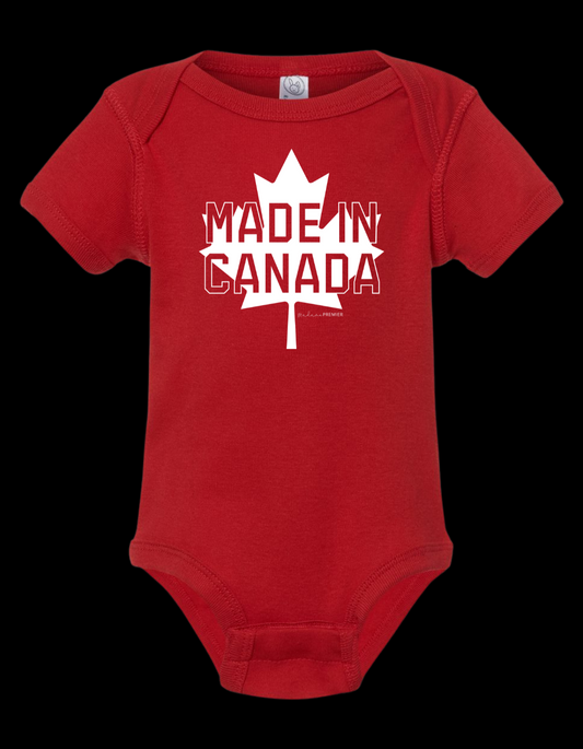 Pre-Order Madame Premier Canada Maple Leaf Baby Onesie