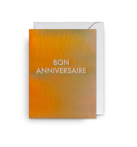 Gold Bon Anniversaire Card