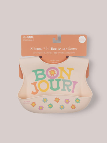 Silicone Bonjour Bébé Bib