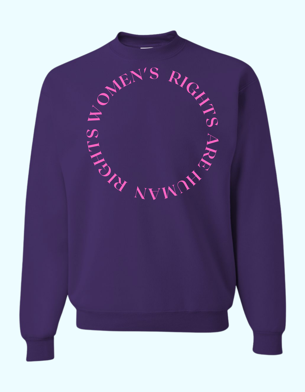 Madame Premier Women's Rights Are Human Rights Maroon Purple Adult Crewneck Sweater