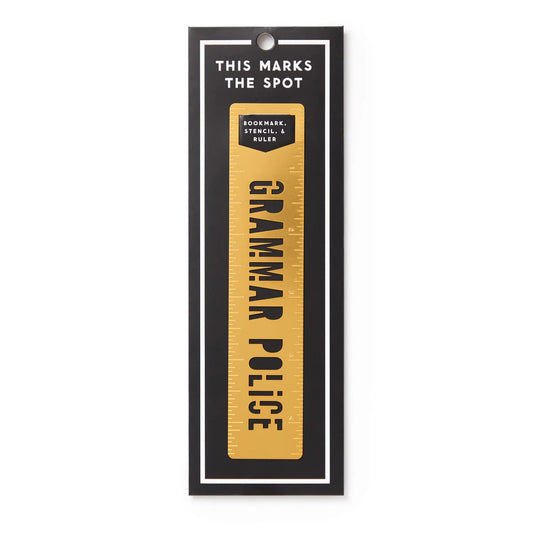 Grammar Police Metal Bookmark