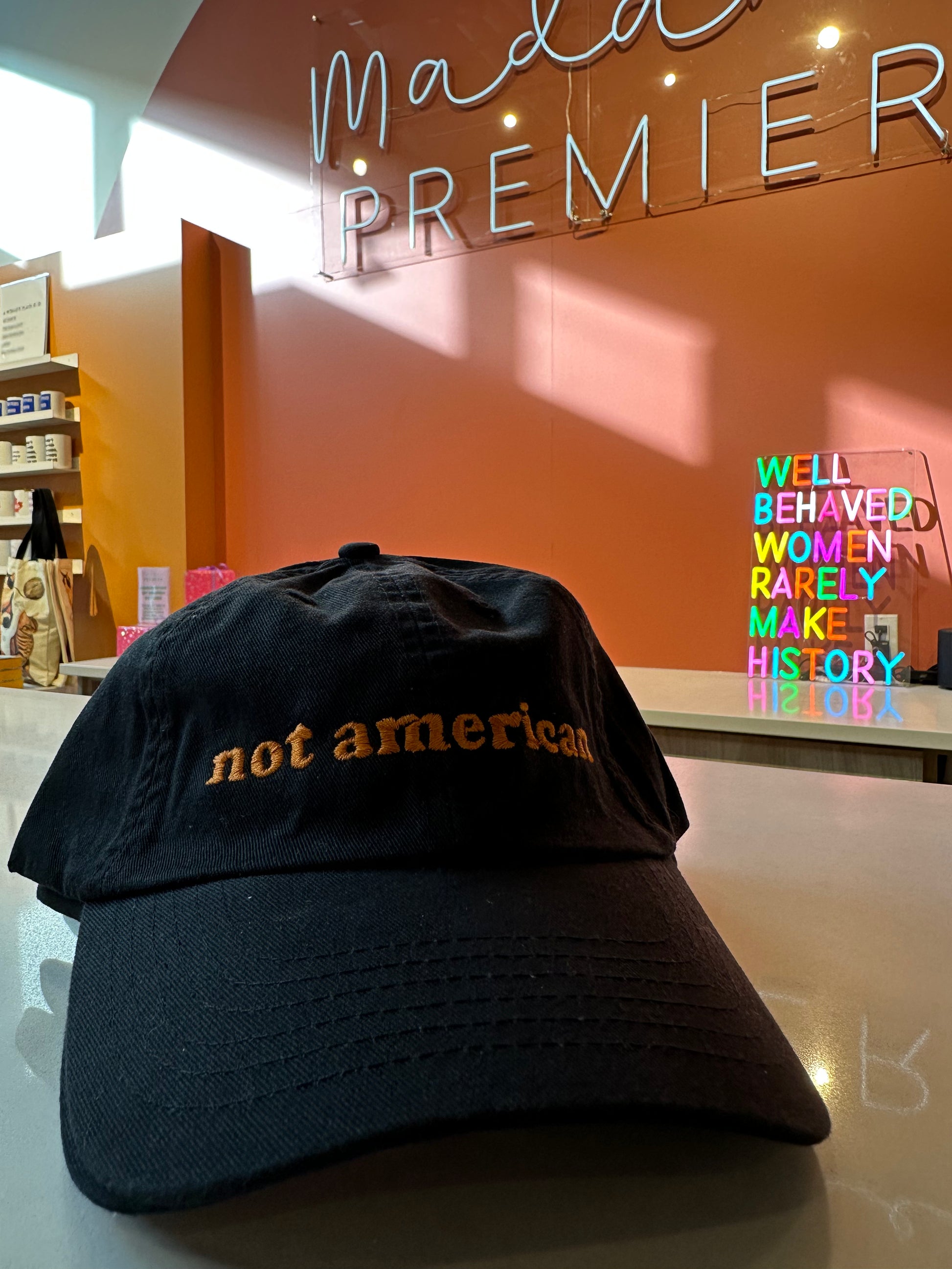 Madame Premier Not American Black Baseball Hat